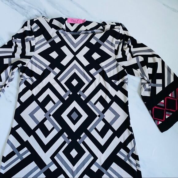 Eliza j Geometric Dress Size 4 - Picture 3 of 6